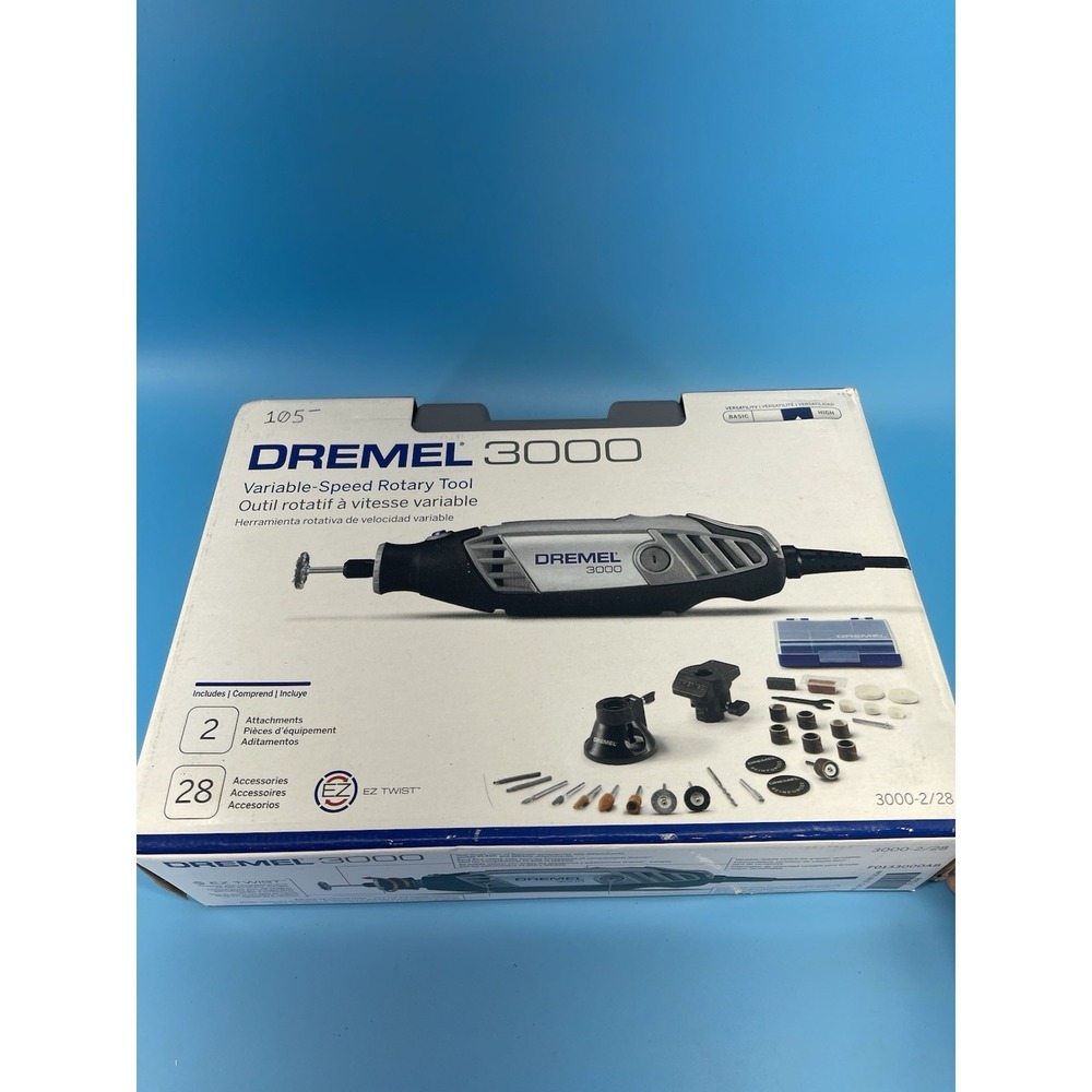 Dremel 3000 Variable Speed Rotary Tool Kit w/ Case & 28 Accessories